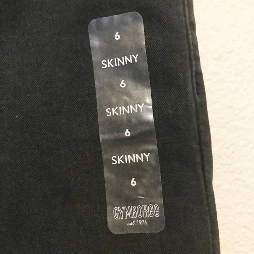Gymboree Jeans Black Skinny Denim Cotton Blend Everyday‎ Basic New Size 6